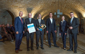 In der Kategorie "Engagement in der Schule für Demokratie und Toleranz" ging der Sächsische Bürgerpreis an den Adam-Ries-Bund e.V. aus Annaberg-Buchholz. Foto: Matthias Rietschel