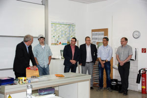 Justin Wright berichtet in Gelenau über sein Praktikum in Dittersdorf.