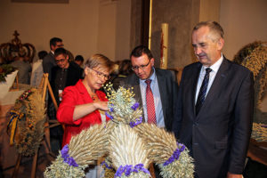 Erntekronenwettbewerb in Burgstädt zum Sächsischen Landeserntedankfest.