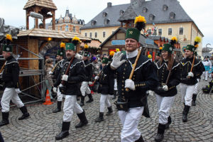 Abschlussbergparade am 23.12. in Annaberg-Buchholz.