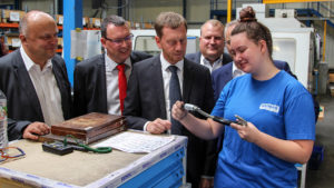 Ministerpräsident Michael Kretschmer in Gelenau.