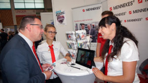 Ronny Wähner auf der Ausbildungsmesse in Annaberg-Buchholz.