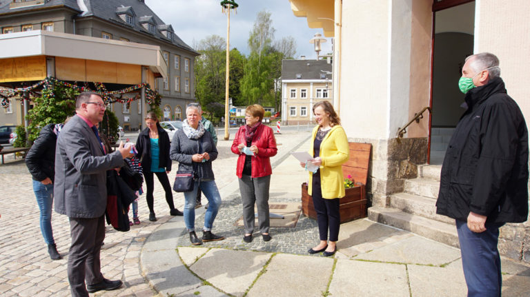 Staatsminister Thomas Schmidt in Geyer.